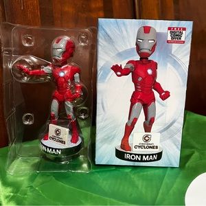 CINCINNATI CYCLONES MARVEL IRON MAN BOBBLEHEAD, NIB